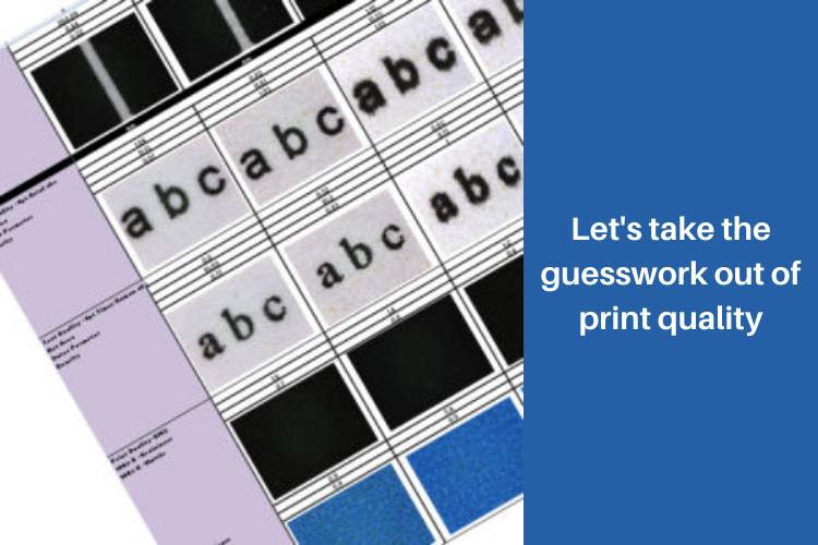 let's take the guesswork out of printquality