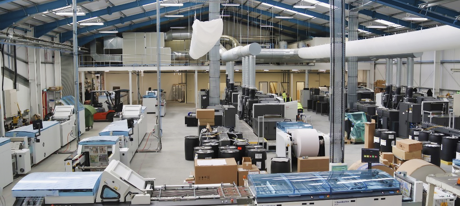 Production floor at KP Services with two Prosper presses